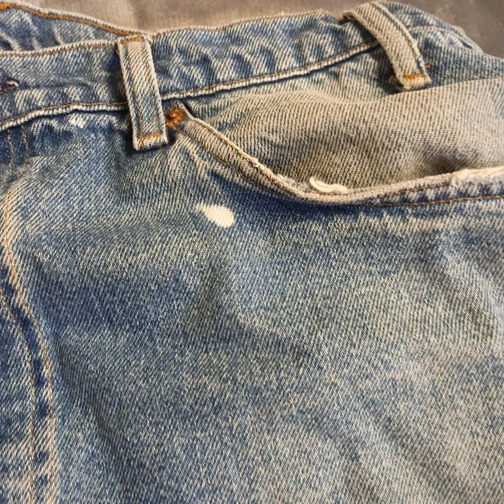 Levi's 517 Bootcut Jeans Mens 34x29 Light Wash Orange Tab Vintage Distressed